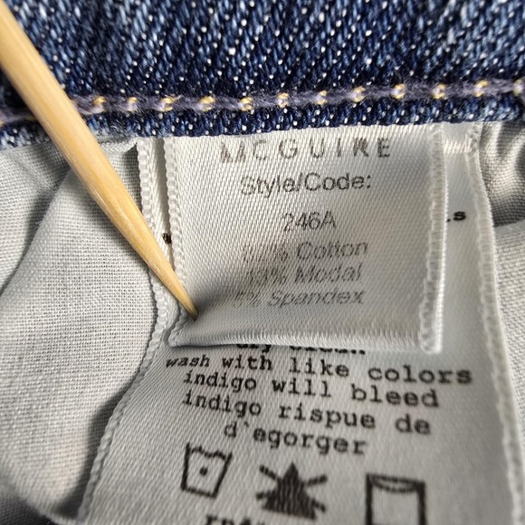 McGuire Jeans Womens 28 Light Wash Valetta Straight Button‎ Fly Made in USA - Picture 15 of 16